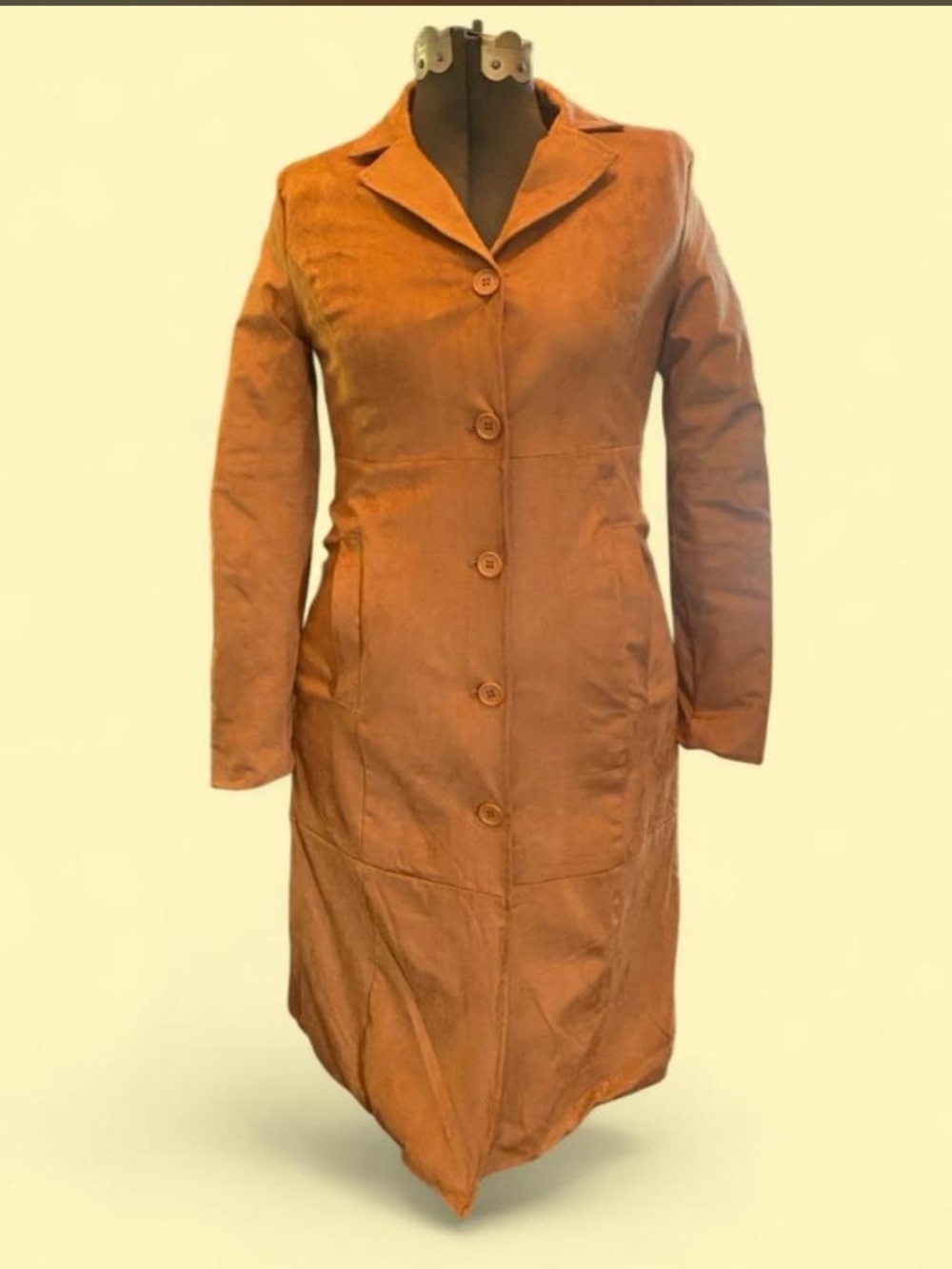 ASOS / Daisy Street Long Faux Suede Jacket with Tailored Lapel & Quilted Lining